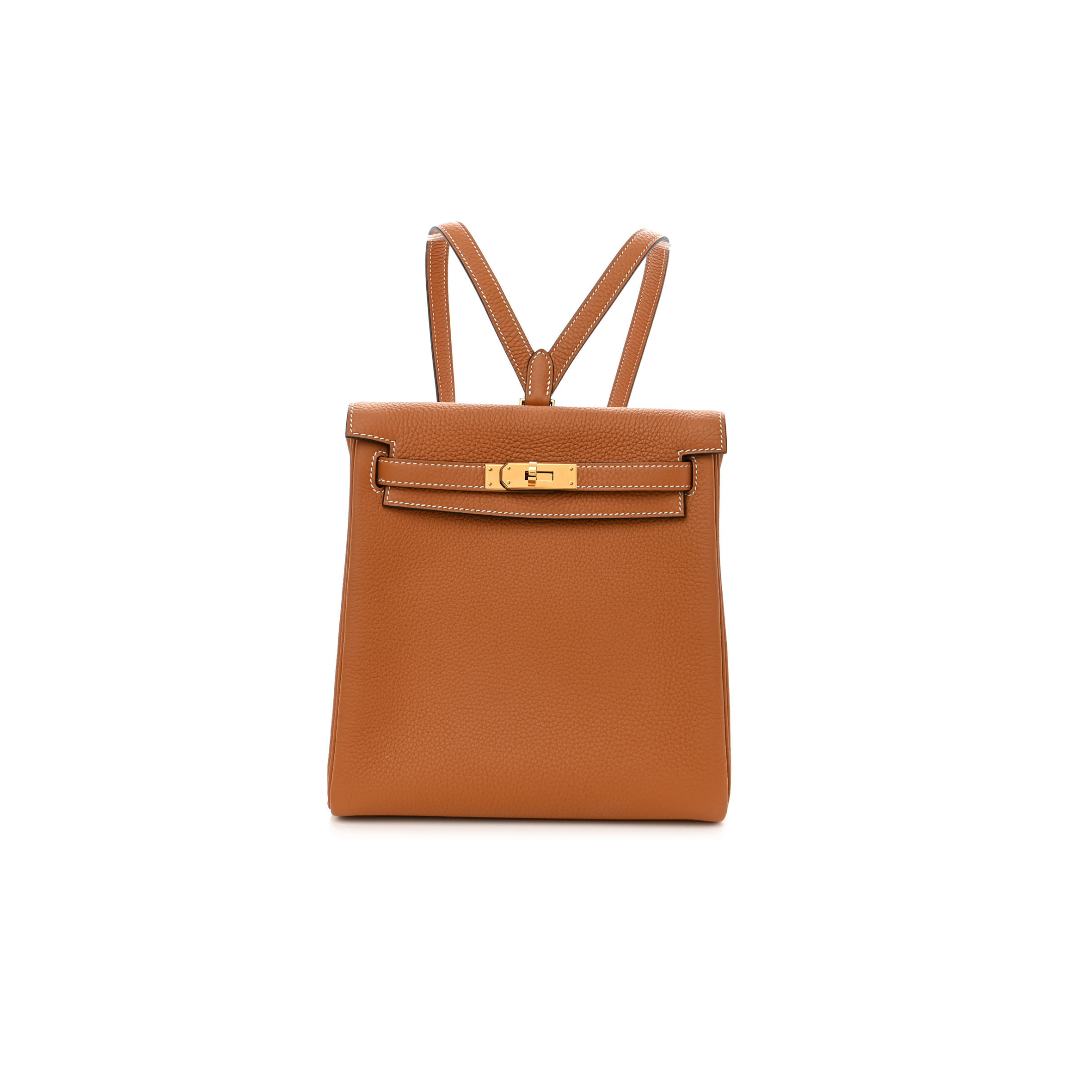 HERMES MASTER AURILLON CLEMENCE KELLY ADO BACKPACK TOFFEE  (23*22*10cm)